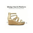 thumbnail image 5 of Girls Wedge Sandals Open Toe Platform Espadrille Flower Wedding Party Little Big Kids, 5 of 12