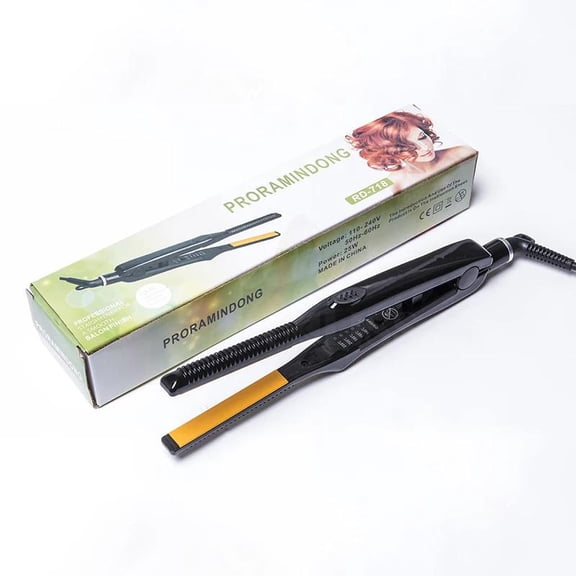 Mini Teddy Wave Hair Straightener Thin Pencil Flat Iron Titanium Professional Salon Hair Curler for Short Hair