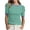 Green, variant on snilers Womens T Shirts Ribbed Knitted Short Puff Sleeve Tops Trendy Striped Color Block Pullover Summer Casual Work Tops
