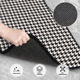 thumbnail image 3 of Zufioo Houndstooth Black And White Print Car Floor Mats Four-piece Set, Car Interior Accessories - Corrosion-resistant, Non-Slip, Suitable for Cars, Trucks, Vans, 3 of 7