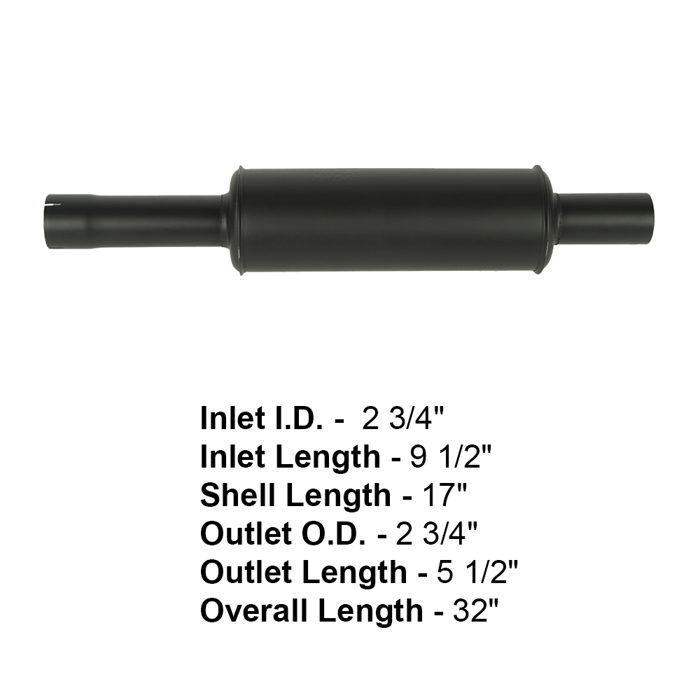 513563M92 New Massey Ferguson Tractor Muffler 70 7080 1100 Gas 32" long