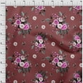 thumbnail image 4 of oneOone Polyester Spandex Brown Fabric Floral Diy Clothing Quilting Fabric Print Fabric By Yard 56 Inch Wide-WS, 4 of 4
