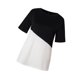 thumbnail image 5 of Camiseta de mujer Color Block Manga corta Top Blusa de cuello redondo, Negro, L Noticed AP002555-33, 5 of 7