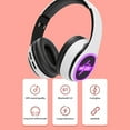 thumbnail image 4 of Matoen Wireless Bluetooth Headphones Over Ear Noise Cancelling Headphones Comfortable Stereo Clear Calls White, 4 of 7