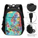 thumbnail image 3 of Easygdp Cartoon Map Of Europe Mochila para Laptop de Viaje con Puerto USB, Mochila para Laptop con Puerto de Carga USB para Mujeres y Hombres, 3 of 7