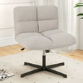 thumbnail image 2 of Costway Chaise de Bureau Sans Accoudoirs Moderne Pivotante pour Coiffeuse avec Hauteur Réglable Gris, 2 of 10
