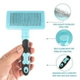 thumbnail image 3 of Cepillo autolimpiante para gatos y perros: cepillos de aseo para gatos que eliminan enredos, nudos y pelos sueltos, cepillo adecuado para gatos de pelo largo y corto (azul), 3 of 5