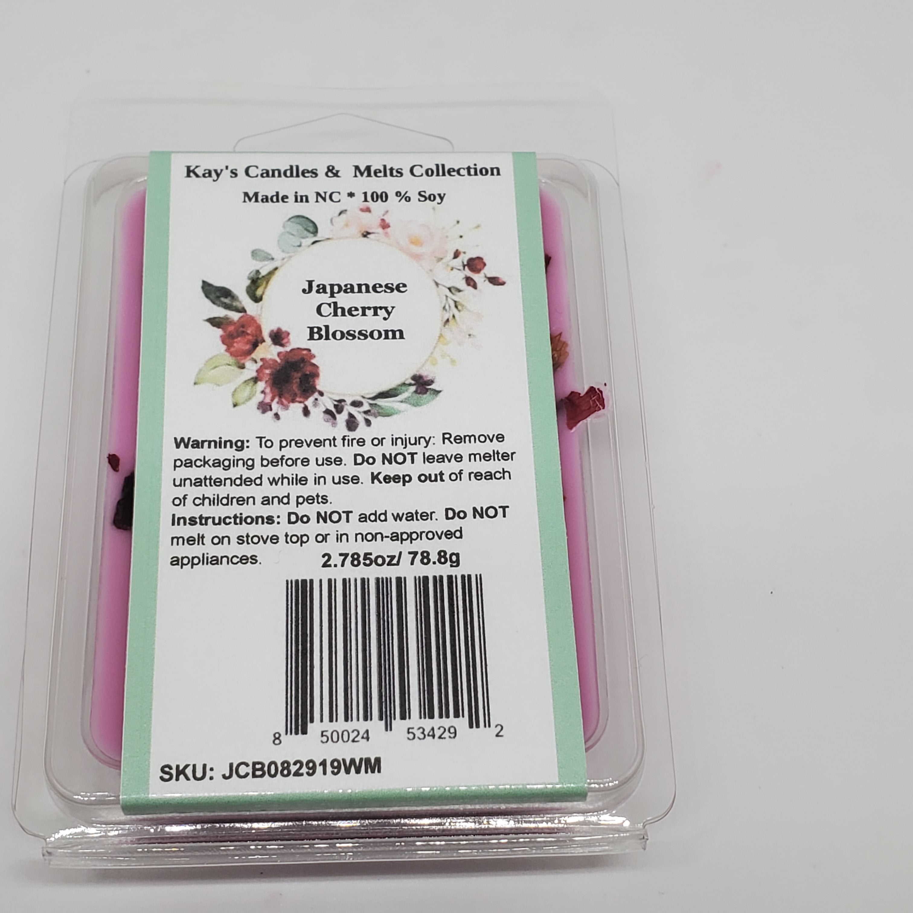Japanese Cherry Blossom Wax Melt By Kay S Candles Melts Collection Walmart Com Walmart Com