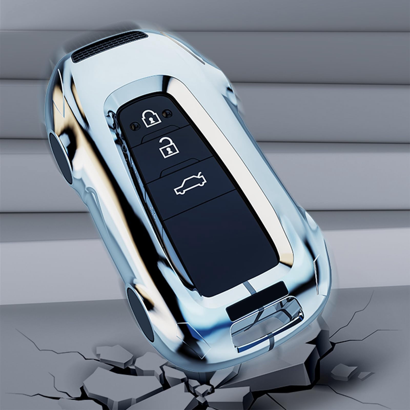 Key Cover Case, Zinc Alloy Key Fob Case Shell Compatible with Toyota Venza RAV4 Prime Sienna Land Cruiser Fortuner Mirai Grand Highlander Prius Collora 2019-2024