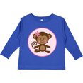 thumbnail image 3 of Inktastic Monkey Girl Girls Long Sleeve Toddler T-Shirt, 3 of 5