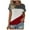 Red, variant on Womens Color Block Short Sleeve Tops Casual Summer T-Shirt