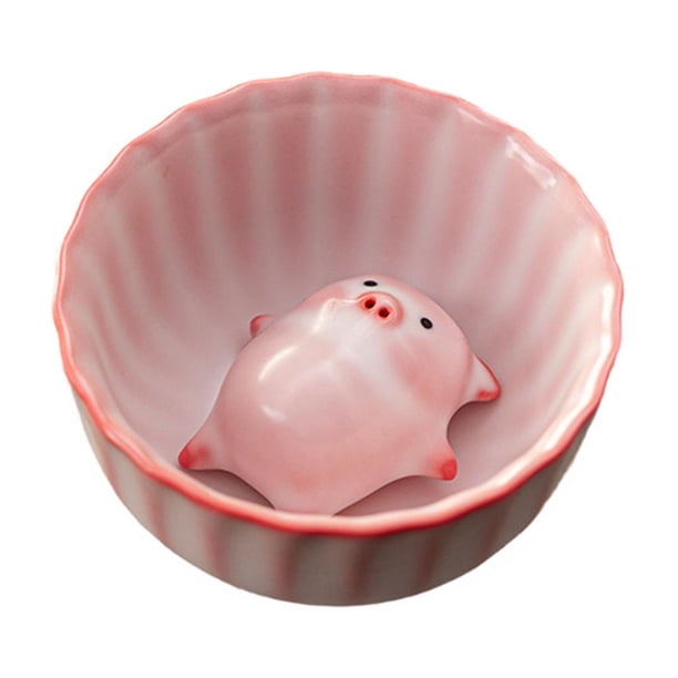 Taza de té de cerámica con forma de cerdito, adorno coleccionable, portátil, con mascota de té Kung Fu 120 ml
