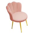 thumbnail image 4 of Elodie Nordic Vanity Chair Side Chair with Gold Legs for Lounge Bedroom Dining Room Pink, 4 of 8
