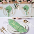 thumbnail image 3 of Ocean Conch Shell Cloth Napkins, Coastal Seahorse Coral Bows Vintage Green Washable and Reusable Dinner Napkins Set of 8, Table Napkin for Kitchen Party Birthday Wedding Hotel Housewarming 20"x20", 3 of 9