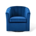 thumbnail image 3 of Modway Prospect Performance Velvet Swivel Armchair in Navy, 3 of 7