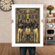 thumbnail image 2 of Impresiones de arte egipcio antiguo negro dorado, carteles 3D, Faraón y sus maidines, pintura de pared de lienzo para habitación, imágenes decorativas, 2 of 4