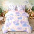 thumbnail image 2 of Erosebridal Bunny Full Size Bedding Sets for Girls, Blue Flowers Full Size Bed in a Bag, Pink Reversible 7pcs, 2 of 6