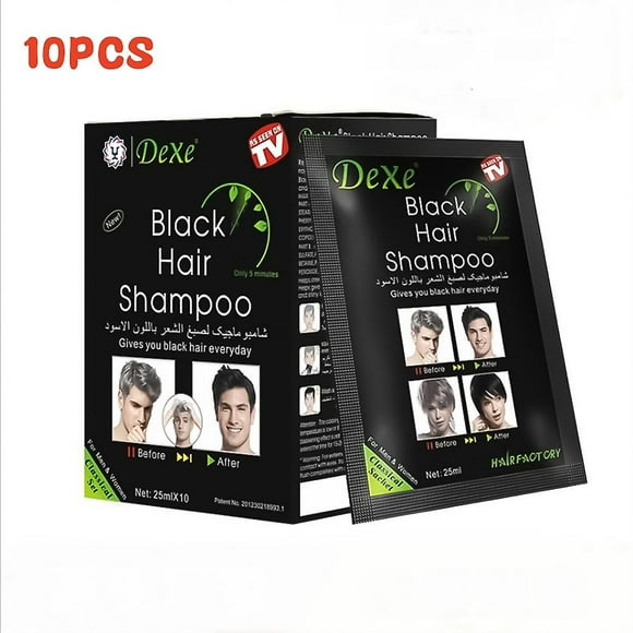 10/5/3PCS Black Hair Shampoo Natural Plant Hair Dye Make Grey White Hair Darkening And