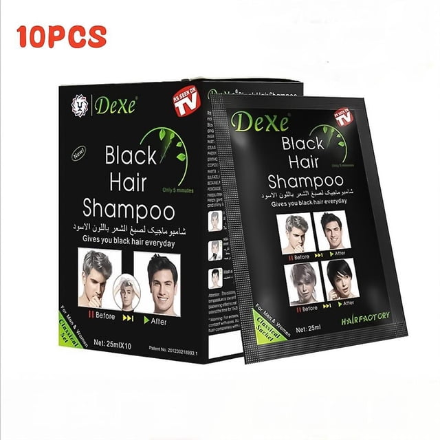 10/5/3PCS Black Hair Shampoo Natural Plant Hair Dye Make Grey White Hair Darkening And