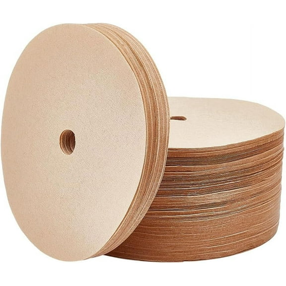 DIY 300 Pcs Percolator Coffee Filters Round Unbleached Coffee Filter 3.74 Inch in Diameter Burlywood Paper Disc Coffee Filters for Bozeman Percolator DIY