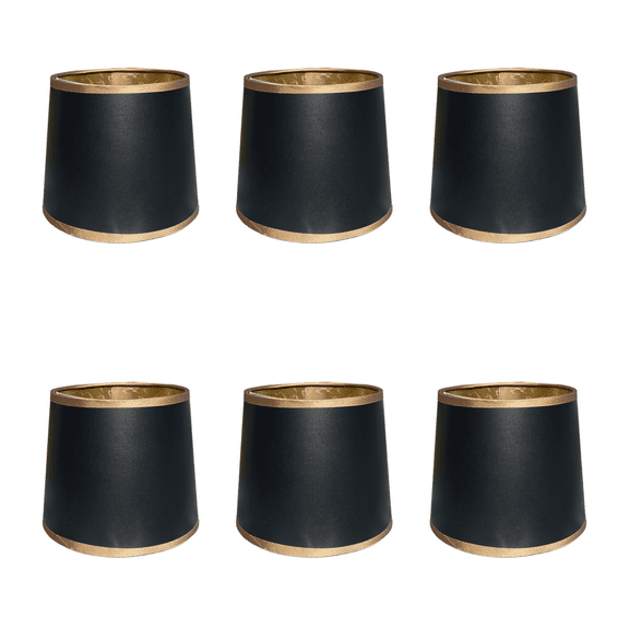 Black and Gold Trim Lampshade