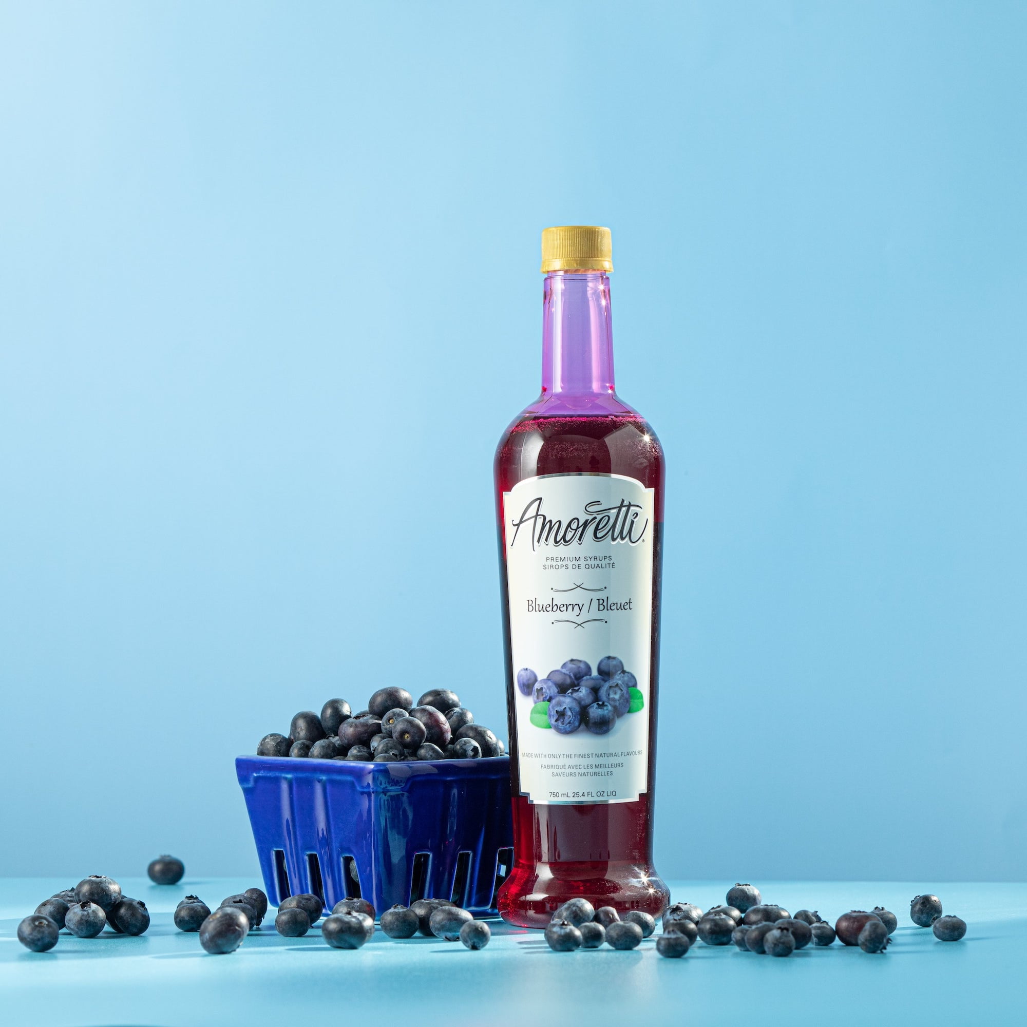 Amoretti - Premium Blueberry Syrup with Pump for Flavoring Coffees