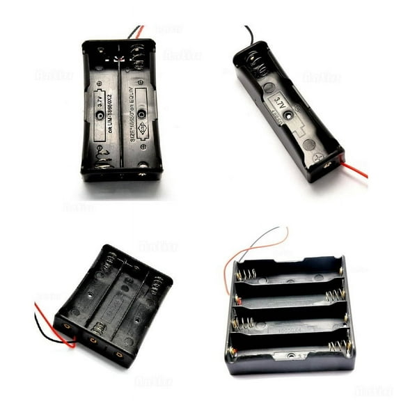 SENRISE 1/5PCS 18650 Serial/Parallel Battery Holders Battery Holder Box Case (Batteries are not included)