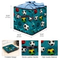 thumbnail image 3 of Football Foldable Clothes Storage Bins with Handle, 10.8"x10.5"x10.6", Large Capacity Toy Box, 3 of 6