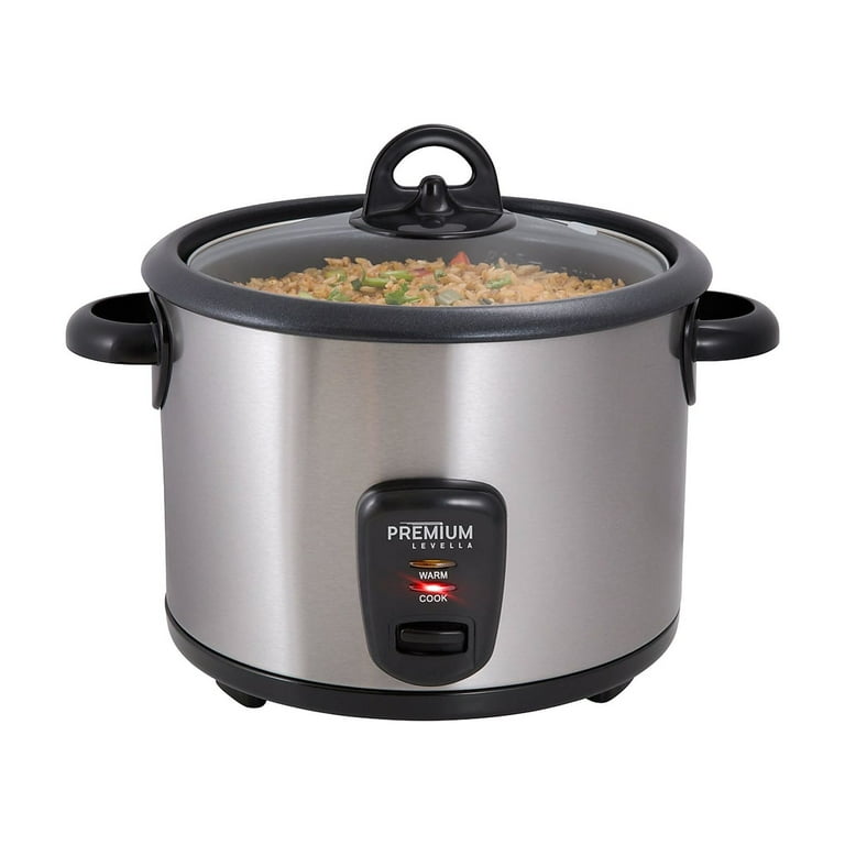 Premium 16-Cup Electric Rice Cooker, Stainless Steel, Keep Warm
