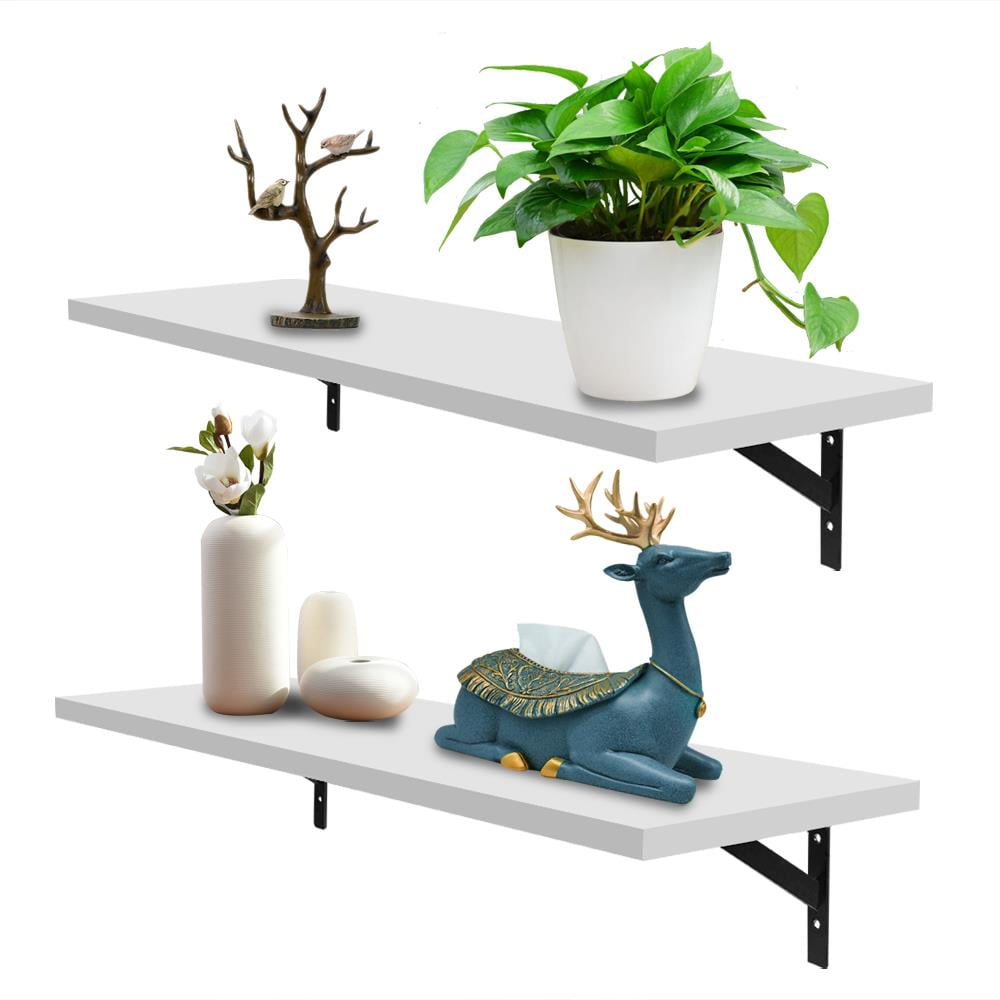 Zimtown 2 Display Shelf Floating Shelves Wall Mounted White