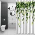 thumbnail image 3 of Eucalyptus Leaf Shower Curtain for Bathroom, Watercolor Spring Vintage Sage Green Leaves Waterproof Cloth Fabric Bathroom Accessories Set with 12 Rust Proof Plastic Hooks, 72"x84", 3 of 9