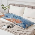 thumbnail image 6 of Ocean Whale Throw Pillow Covers Orange Blue Theme Summer Sea Animal Corals Starfish Decorative Lumbar Pillow Cover Rectangle Cushion Case for Sofa Couch Bed Living Room Bedroom 20 X 60 Inches, 6 of 9