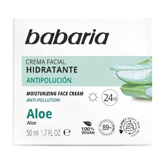 Crema Facial Babaria Aloe Vera 50 ml Hidratante 24 h