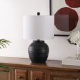 thumbnail image 5 of SAFAVIEH Naturi 20 in. Modern Black Ceramic Table Lamp with White Cotton Shade, 5 of 6