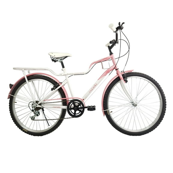 Bicicleta Black Panther Marsella R26 6V C/Parr Rosa