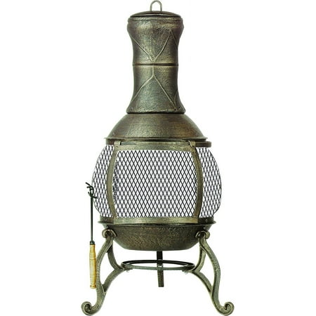 Deckmate Corona 3 Ft. High Outdoor Steel Chimenea Fireplace Model