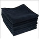 thumbnail image 1 of Paquete de 8 paños de limpieza de microfibra de color negro, de 30 x 30 cm, de doble cara, para cocina y baño, duraderos, de malla de poliéster, 1 of 3