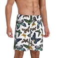 thumbnail image 6 of Mens Pajama Shorts, Watercolor Butterflies Sleep Shorts Men Pajama Bottoms Lounge PJ Shorts with Pockets, 6 of 6