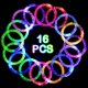 thumbnail image 4 of Pulseras LED - 16 unidades - Accesorios brillantes para fiestas que brillan en la oscuridad - Pulseras luminosas - Juguetes luminosos como regalos de cumpleaños - Pulseras para niños y adultos, 4 of 5