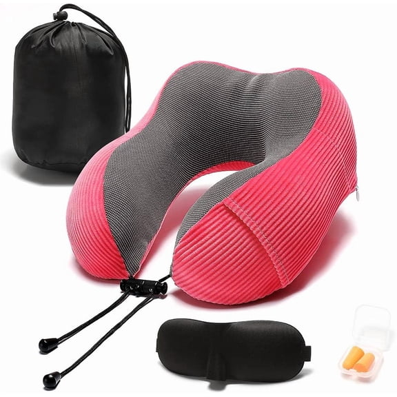 Portable Car Airplane Travel Memory Foam U-shaped Pillow Foldable Neck Pillow for Men and Women