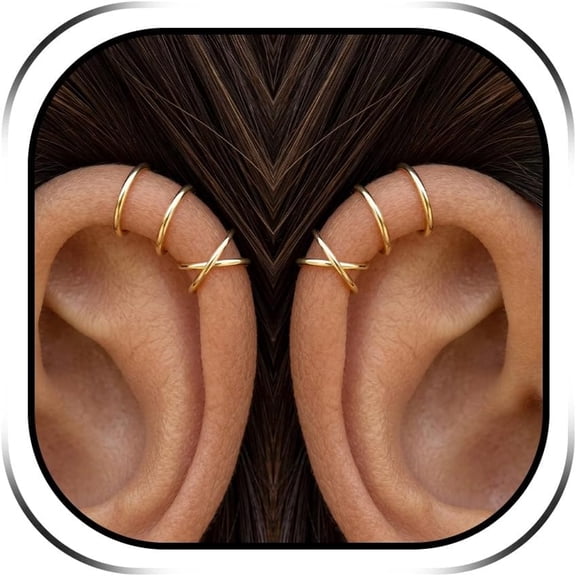DESIGNICE Ear Cuffs Non Piercing Ear Cuff Earrings for Women Gifts Trendy Stuff Clip on Cartilage Earrings Stacks Fake Earrings Jewelry Gifts