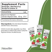 NaturalSlim MagicMag Magnesium Citrate Powder Stick for Stress, Sleep & Mood Support, 30 Packets