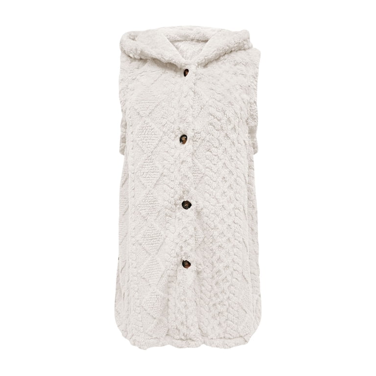 HWRETIE Reversible Fleece Vest Ladies