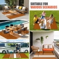 thumbnail image 4 of Burnt Orange White Stripe Outdoor Rug for Patio/Deck/Porch, Non-Slip Large Area Rug 5 x 8 Ft, Modern Rustic Vertical Striped Indoor Outdoor Rugs Washable Area Rugs, Camping Rug Carpet Runner, 4 of 8