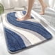 thumbnail image 5 of Alfombras para baño, Microfibra absorbente suave, Alfombra para inodoro moldeada, Alfombra de baño antideslizante, Felpudo corto absorbente de agua, Felpudo antideslizante C, 5 of 6