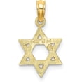 thumbnail image 3 of 14K Yellow Gold Engraved Star Of David Charm - 18.2mm, 3 of 6