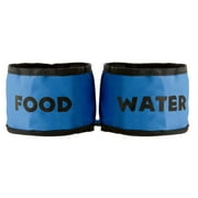 Collapsible Travel Pet Bowls Set of 2 for Dogs or Cats by PETMAKER – Blue