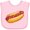 AD-Pink, variant on Inktastic Hot Dog Illustration with Mustard Onions and Ketchup Boys or Girls Baby Bib