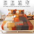thumbnail image 5 of Twin XL Size Fitted Sheet Set - Burnt Orange Brown 2 Piece Bedding Sets 16" Deep Pocket Fitted Sheet with 1 Pillowcases, Farmhouse Ombre Abstract Mottled Art Brushed Microfiber Hotel Bed Sheets, 5 of 9