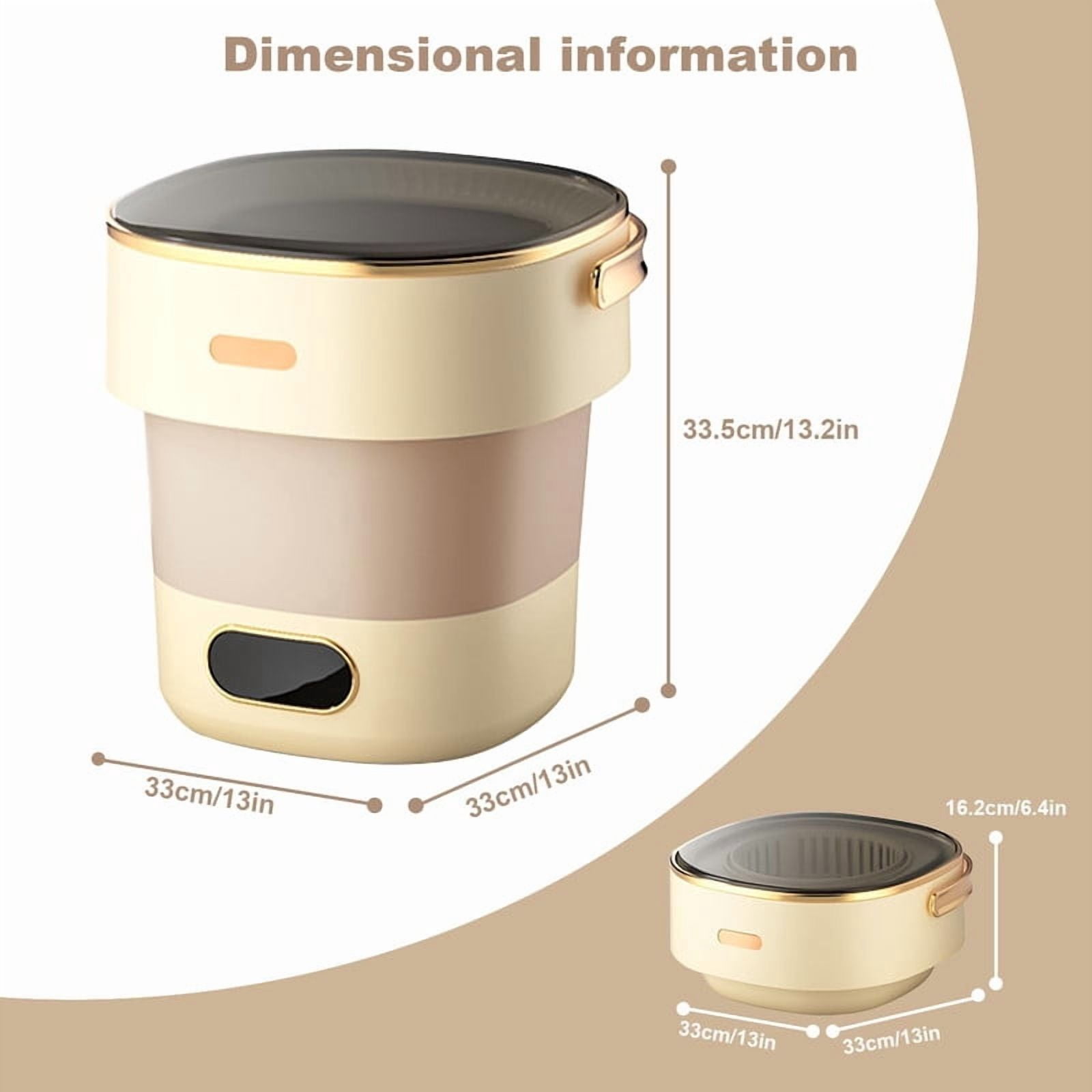 Towallmark Portable Washing Machine, 13L Mini Foldable Washer Dryer With 3 Modes, Upgraded Small Collapsible Laundry For Apartment Home Camping Travel